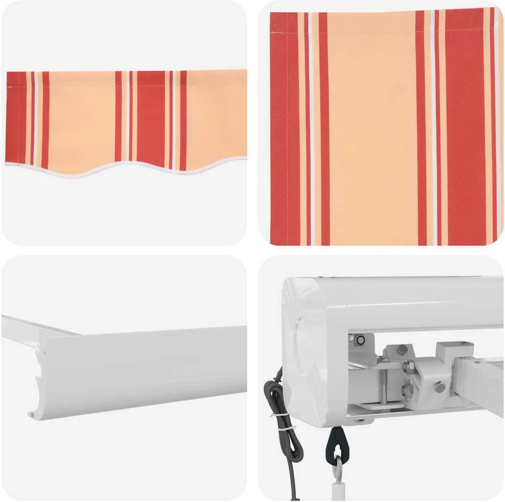 Ištraukiama markizė Geltona ir Oranžinė 350 x 250 x 165 cm