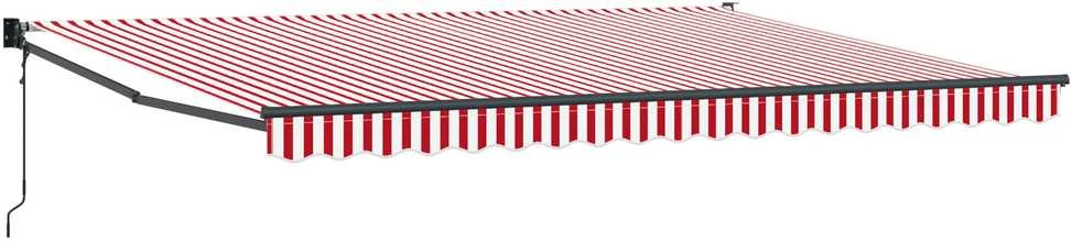 Ištraukiama markizė Raudona ir balta 450 × 300 cm