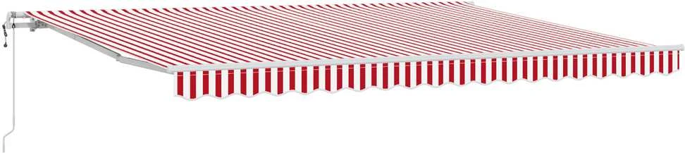 Ištraukiama markizė Raudona ir balta 450 × 350 cm