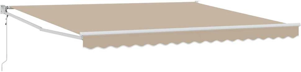Ištraukiama markizė Smėlio 400 × 300 cm Poliesteris ir Metalas