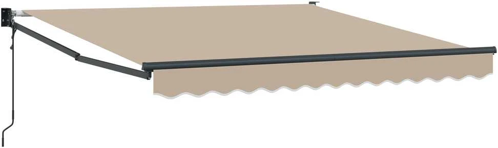 Ištraukiama markizė Smėlio 350 x 250 cm Poliesteris ir Metalas