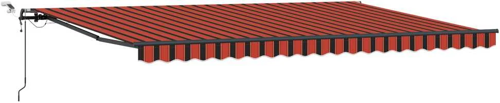 Ištraukiama markizė oranžinė ir ruda 500 × 350 cm Poliesteris