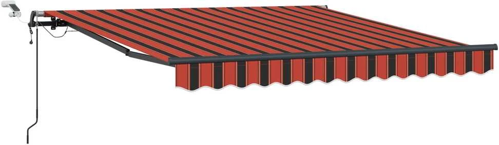 Ištraukiama markizė oranžinė ir ruda 300 x 250 cm Poliesteris