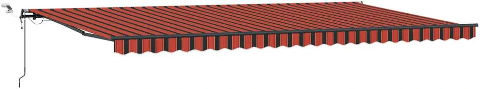 Ištraukiama markizė oranžinė ir ruda 600 × 300 cm Poliesteris