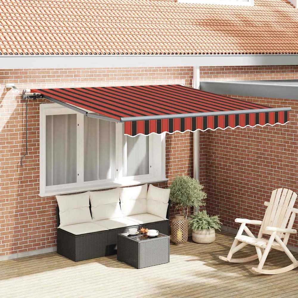 Ištraukiama markizė oranžinė ir ruda 300 x 250 cm Poliesteris