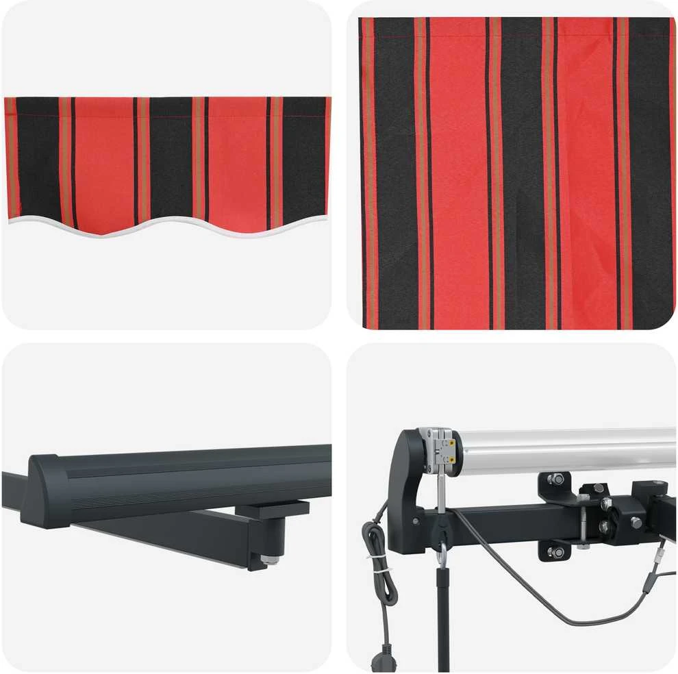 Ištraukiama markizė oranžinė ir ruda 300 x 250 cm Poliesteris