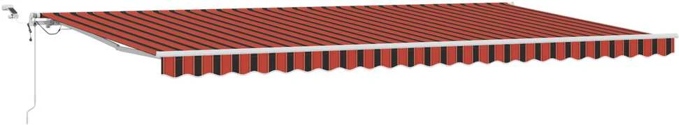 Ištraukiama markizė Oranžinė ir ruda 600 × 300 cm Poliesteris