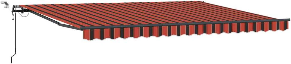 Ištraukiama markizė oranžinė ir ruda 450 × 300 cm Poliesteris