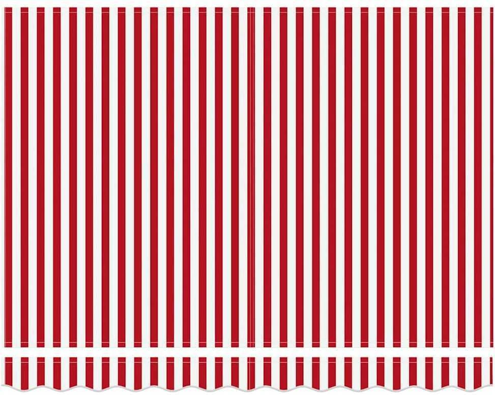 Ištraukiama markizė Raudona ir balta 300 x 250 cm Poliesteris