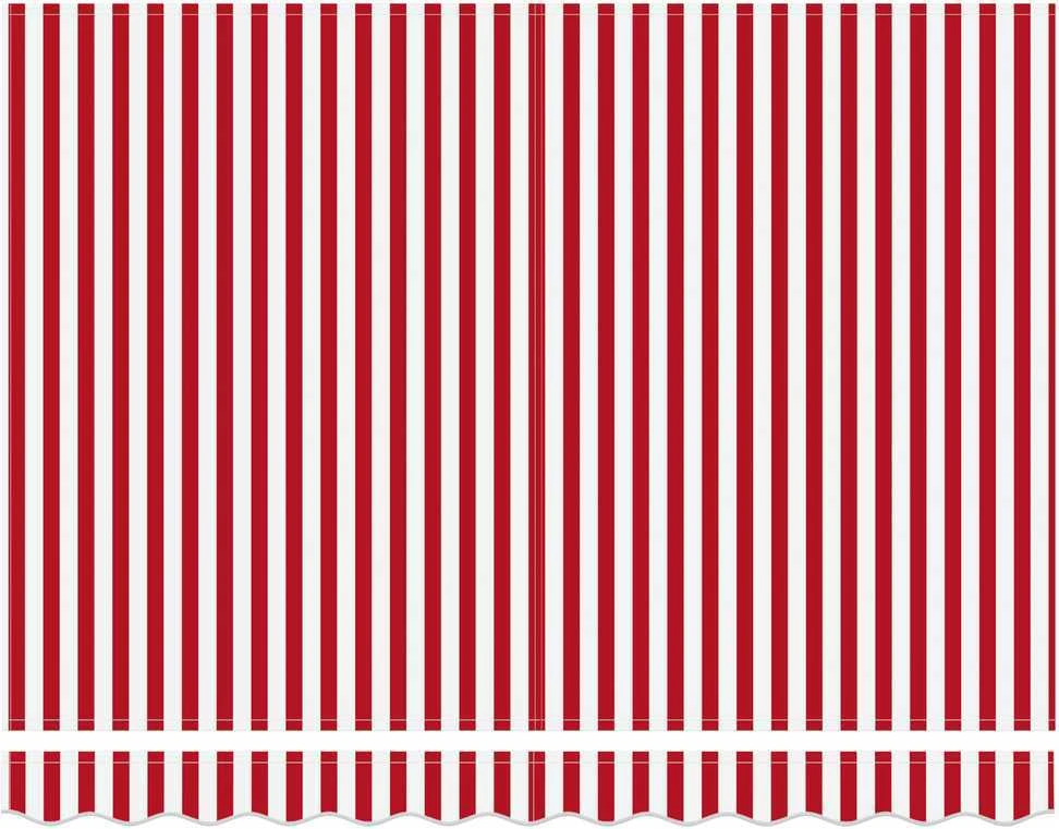 Ištraukiama markizė Raudona ir balta 350 x 250 cm Poliesteris