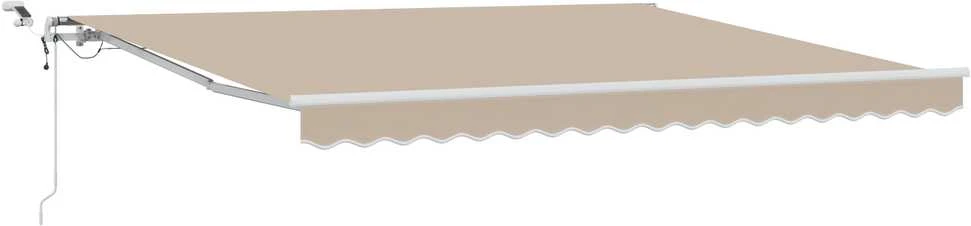 Ištraukiama markizė Smėlio 400 × 350 cm Poliesteris