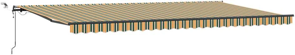 Ištraukiama markizė Žalia ir geltona 600 × 300 cm Poliesteris