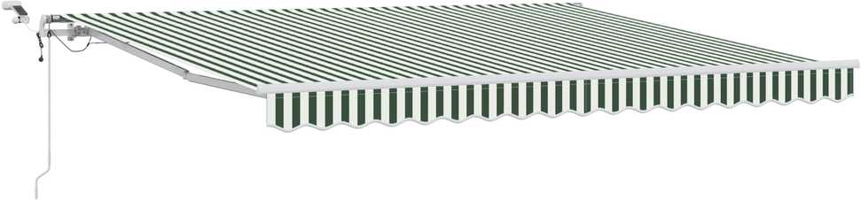 Ištraukiama markizė Žalia ir balta 400 × 300 cm Poliesteris