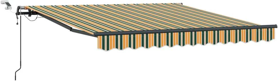 Ištraukiama markizė Žalia ir geltona 300 x 250 cm Poliesteris