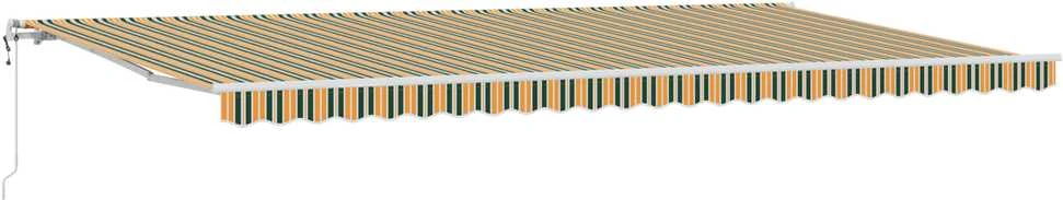 Ištraukiama markizė Žalia ir geltona 600 × 300 cm