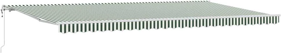 Ištraukiama markizė Žalia ir balta 600 × 300 cm