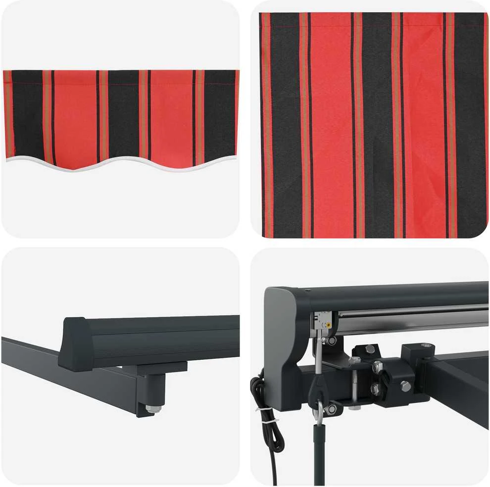 Ištraukiama markizė oranžinė ir ruda 350 x 250 cm Poliesteris