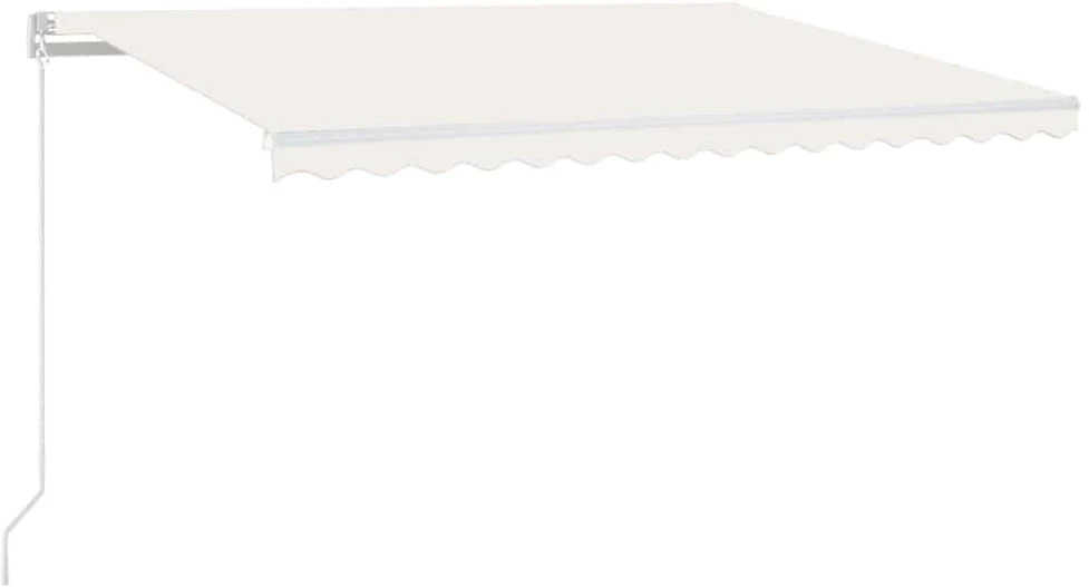 Automatinė markizė su LED/vėjo jutikliu, kreminė, 450x300cm