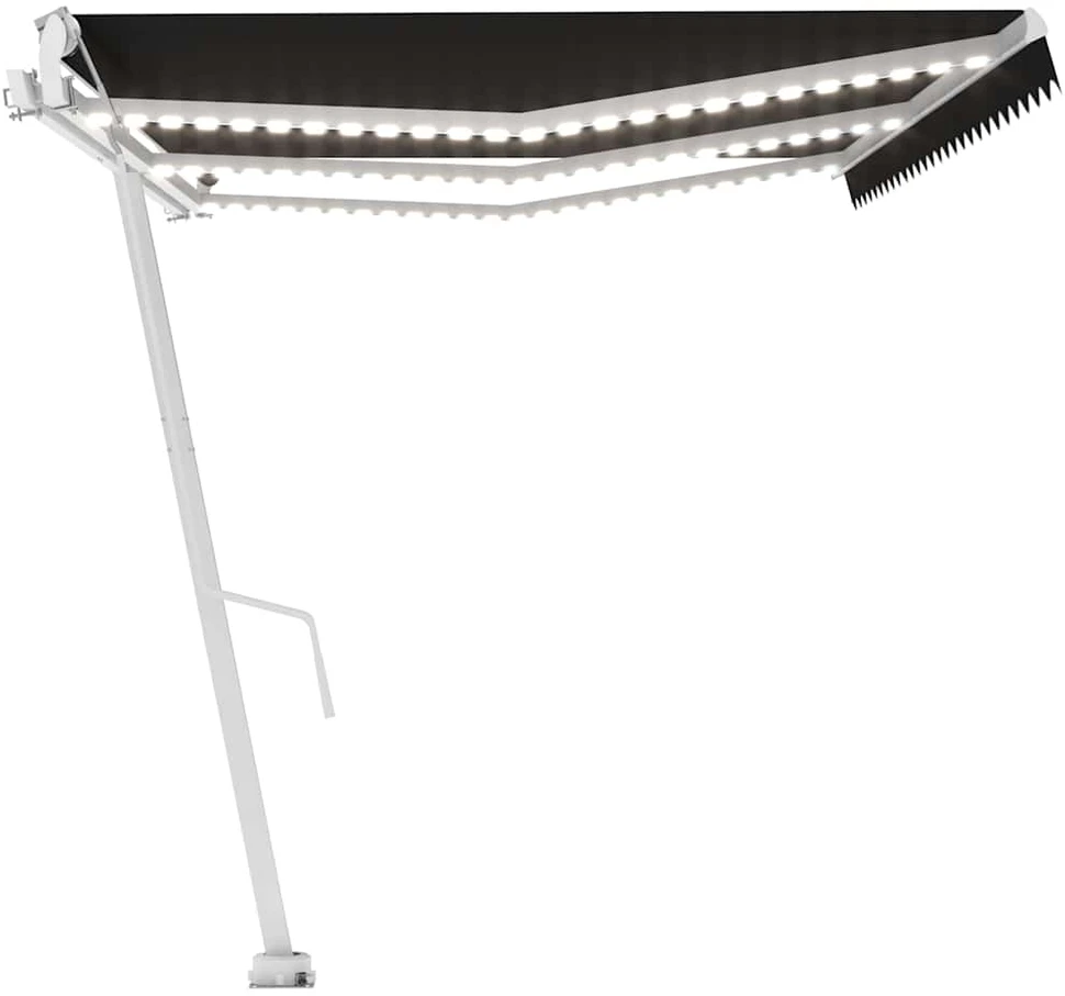 Automatinė markizė su LED/vėjo jutikliu, antracito, 600x300cm