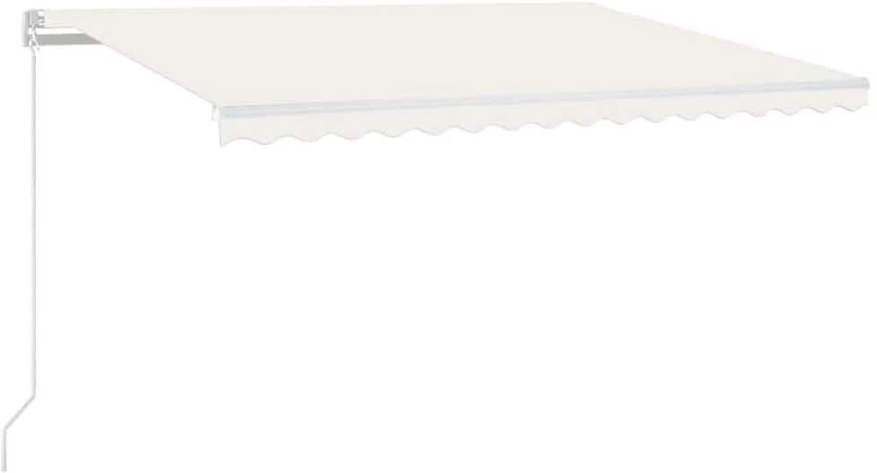 Automatinė markizė su LED/vėjo jutikliu, kreminė, 450x300cm