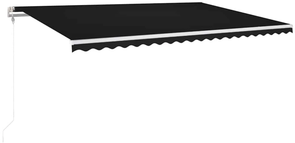Automatinė markizė su LED/vėjo jutikliu, antracito, 500x350cm