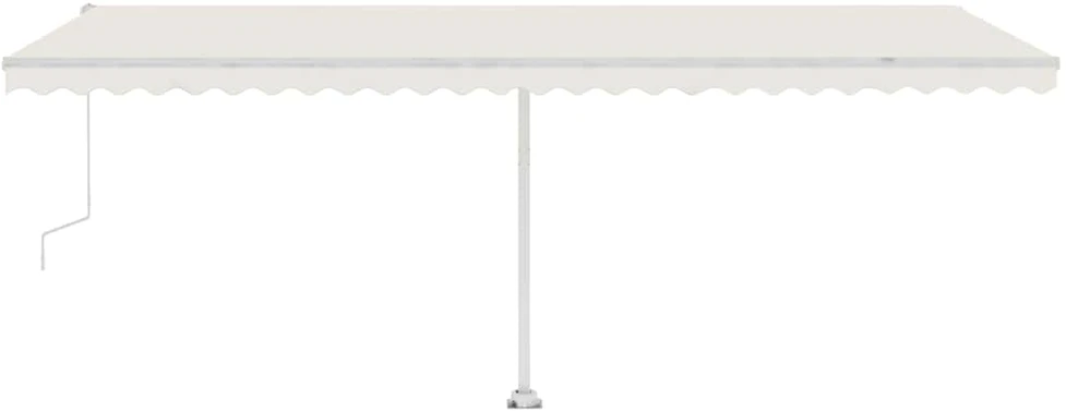 Automatinė markizė su LED/vėjo jutikliu, kreminė, 600x300cm