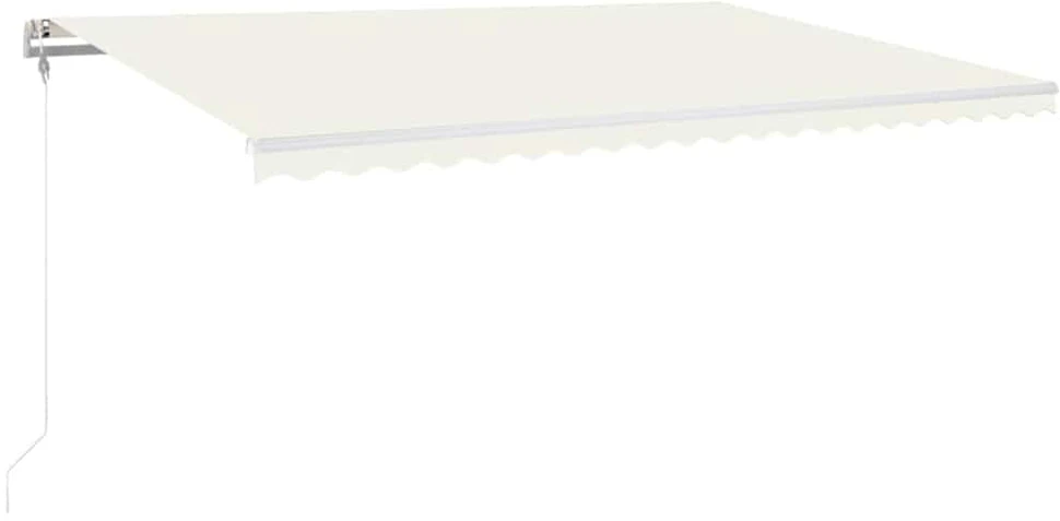Automatinė markizė su LED/vėjo jutikliu, kreminė, 500x350cm