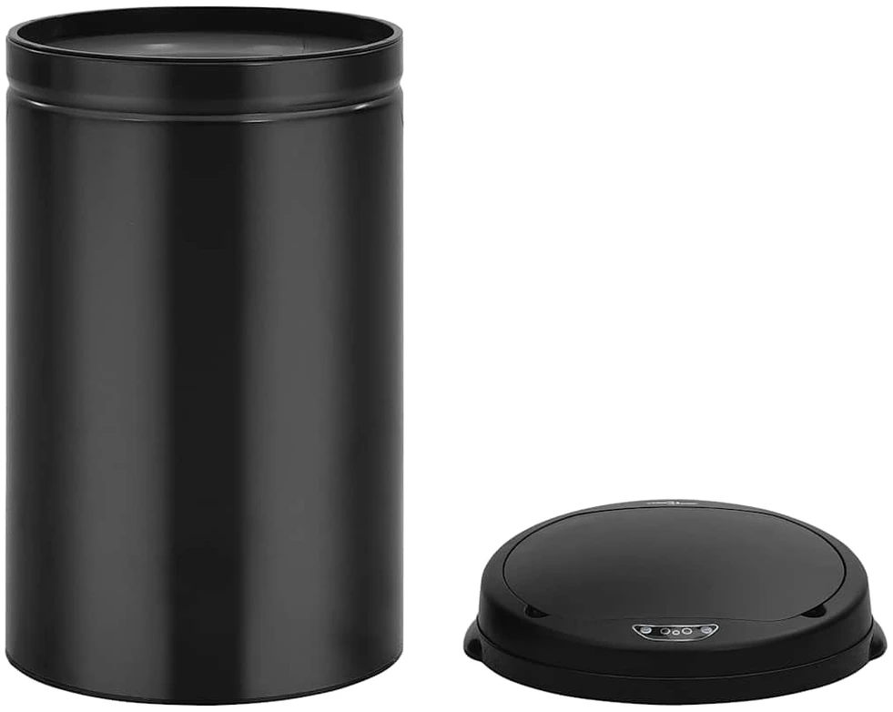 Automatinė šiukšliadėžė su jutikliu, juoda, plienas, 40l