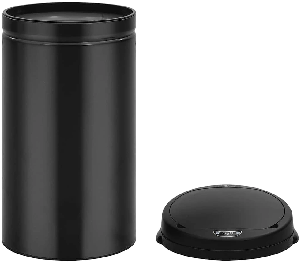 Automatinė šiukšliadėžė su jutikliu, juoda, plienas, 50l