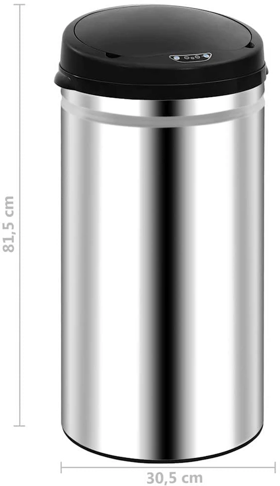 Automatinė šiukšliadėžė su jutikliu, nerūdijantis plienas, 50l