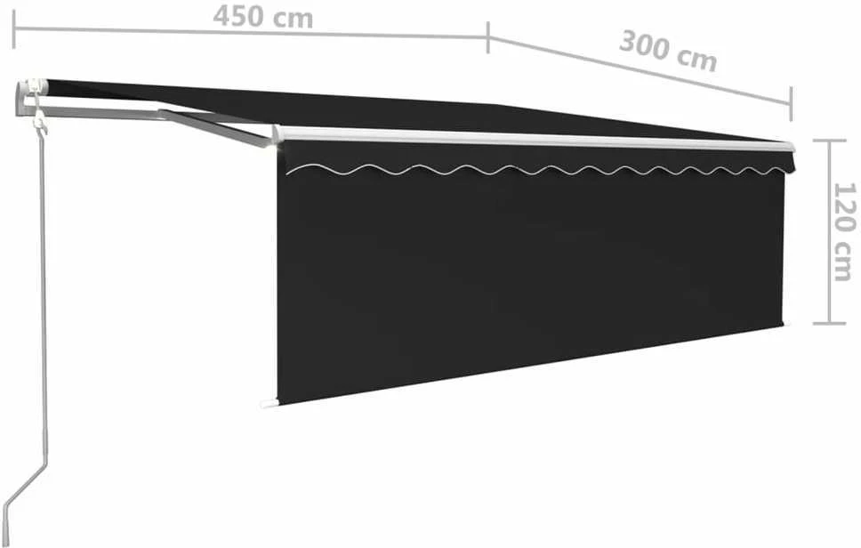 Automatiniu būdu ištraukiama markizė, antracito, 4,5x3m