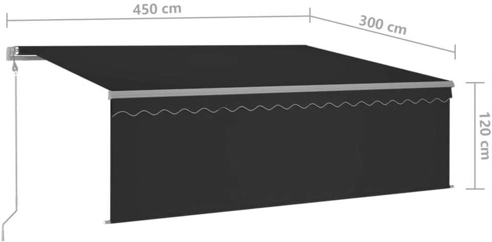 Automatiniu būdu ištraukiama markizė, antracito, 4,5x3m