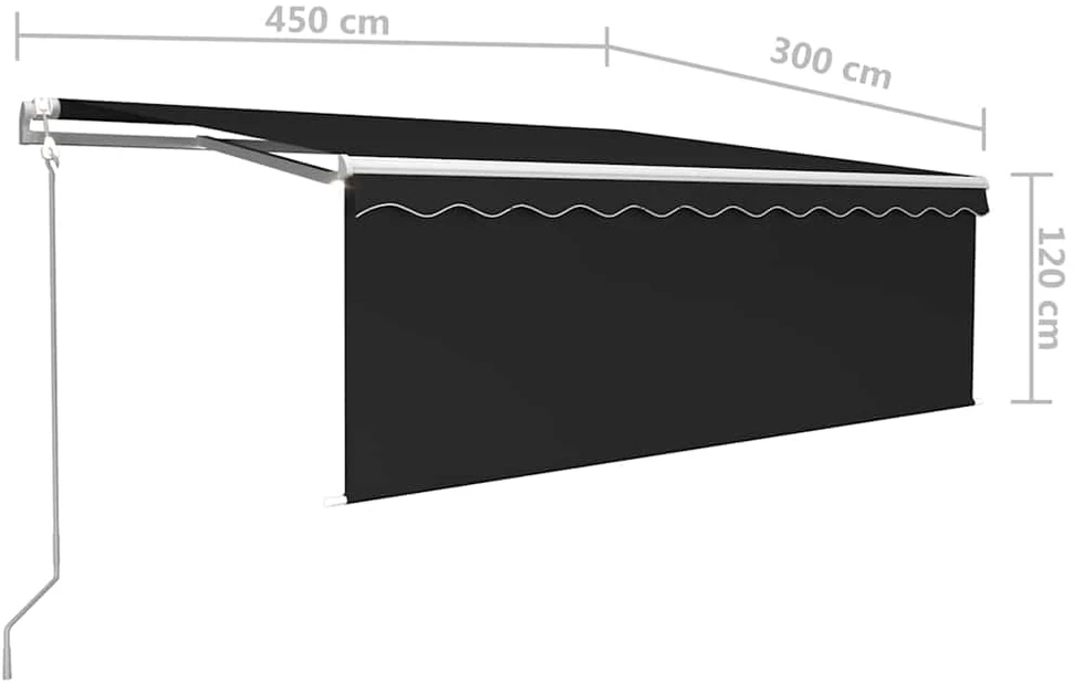 Automatiniu būdu ištraukiama markizė, antracito, 4,5x3m