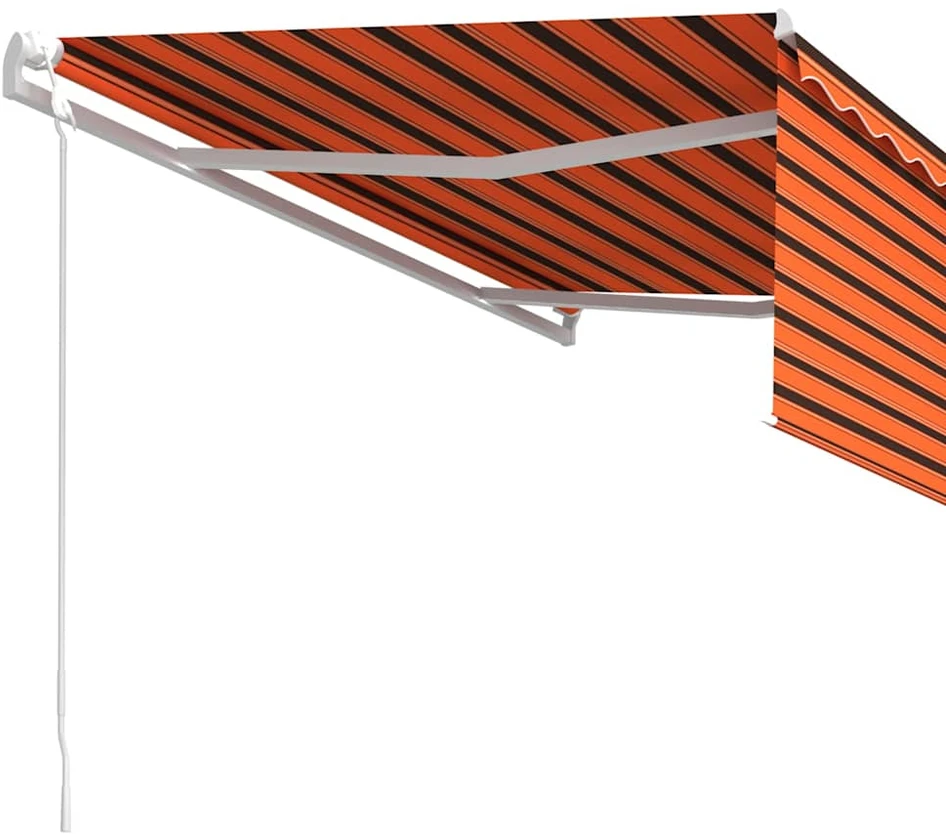 Automatiniu būdu ištraukiama markizė, oranžinė ir ruda, 4x3m