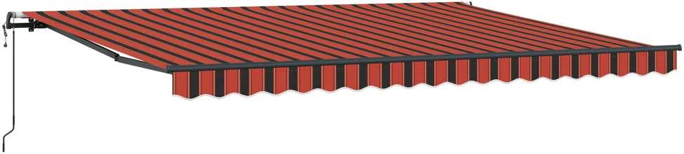 Ištraukiama markizė oranžinė ir ruda 450 × 300 cm