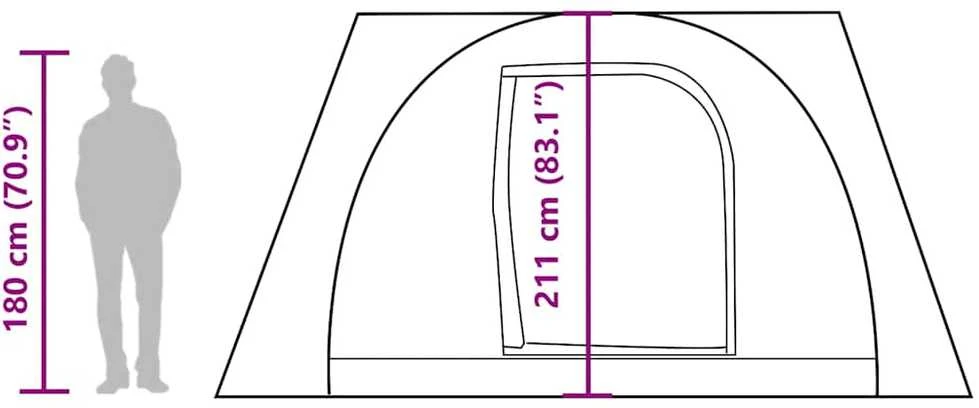 Automobilinė palapinė, pilka/oranžinė, dvivietė