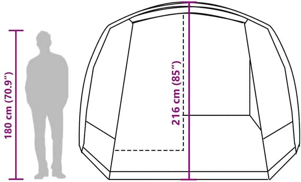 Automobilinė palapinė, pilka/oranžinė, dvivietė