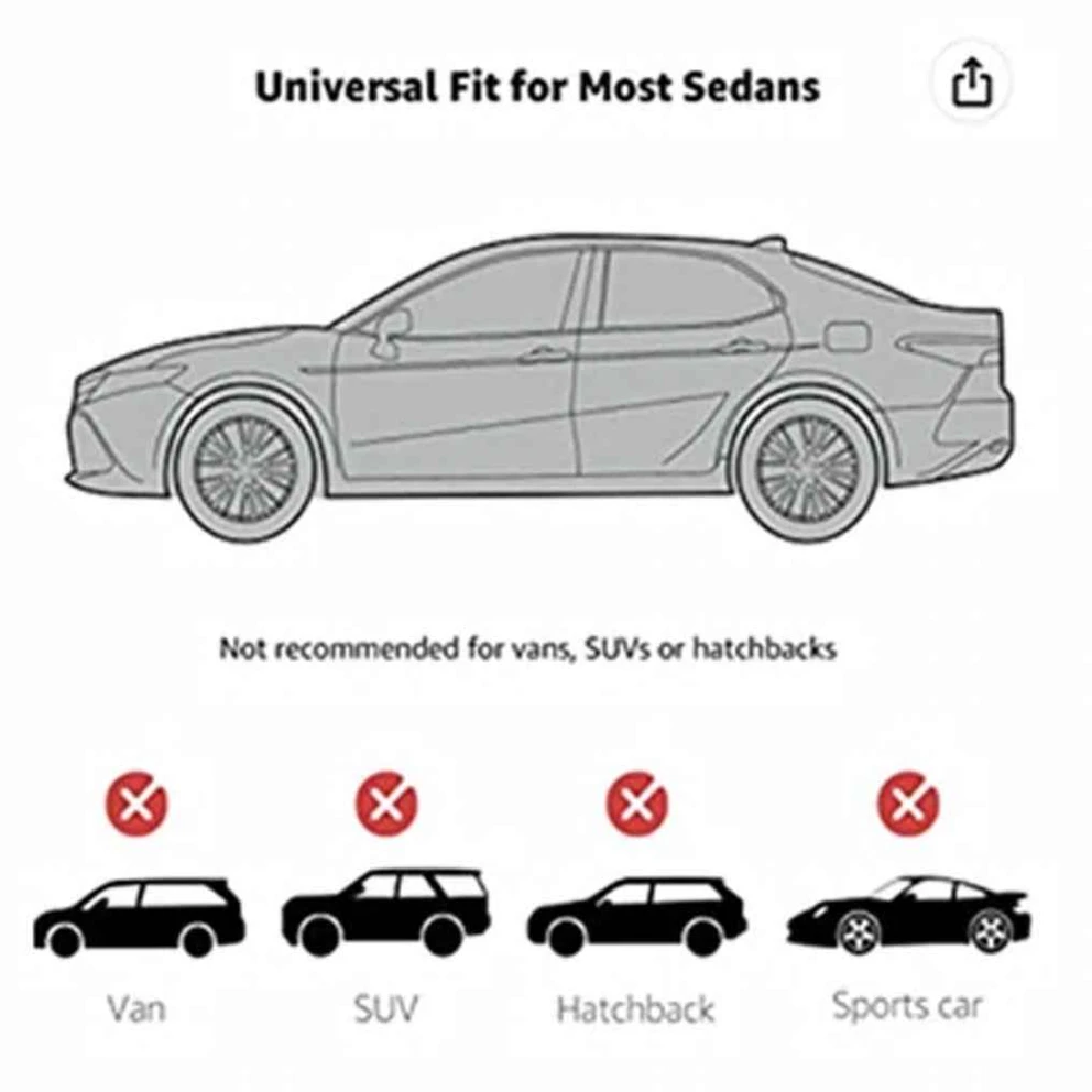 Automobilio uždangalas, dydis M, neaustinė medžiaga