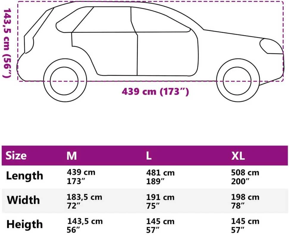 Automobilio uždangalas visureigiui, pilkas, M, audinys