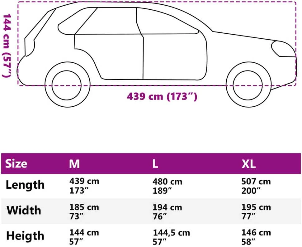 Automobilio uždangalas visureigiui, sidabrinis, M dydžio