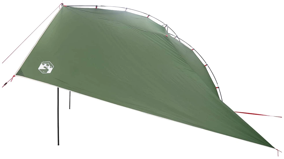 Automobilių palapinė Žalia 350 x 250 cm Poliesteris ir plienas