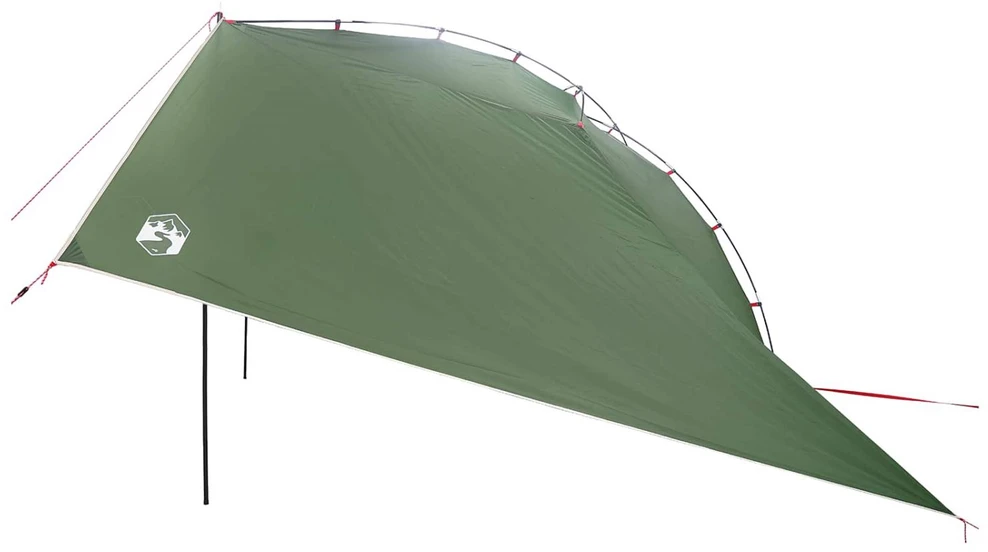 Automobilių palapinė 350 x 250 cm Žalia Poliesteris ir plienas