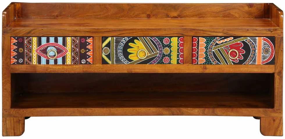 Batų suolelis Medus ruda 100 x 35 x 45 cm Alyvuogių masyvas