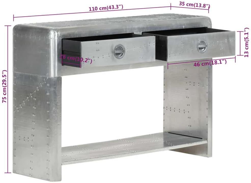 Aviatoriaus indauja 110x35x75 cm, metalinė