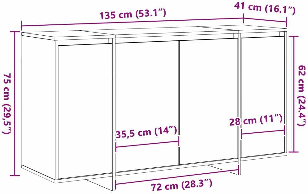 Kabalas Amatininkų ąžuolas 135 x 41 x 75 cm Apdirbta mediena