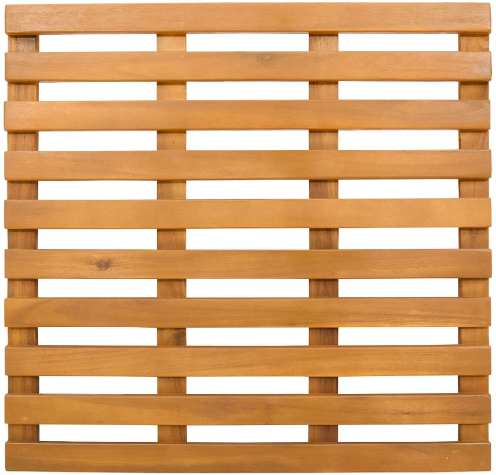 Badematte 2 vnt. Natūrali 50 x 48 cm Kietos akacijos mediena