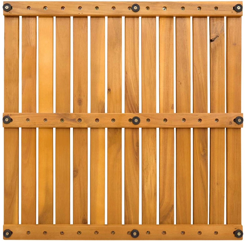 Badematte 2 vnt. Natūrali 50 x 50 cm Kietos akacijos mediena