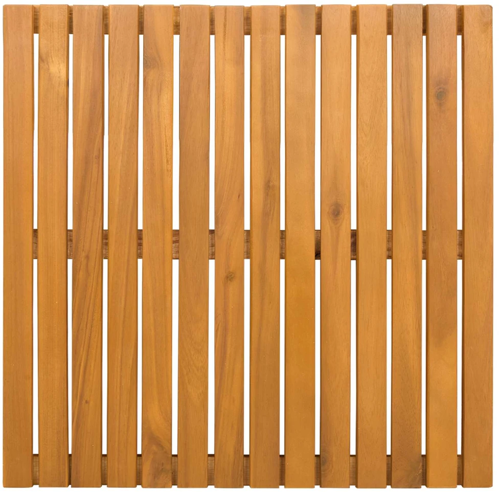 Badematte 2 vnt. Natūrali 50 x 50 cm Kietos akacijos mediena