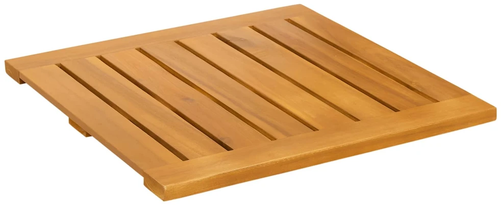 Badematte 2 vnt. Natūrali 50 x 50 cm Kietos akacijos mediena