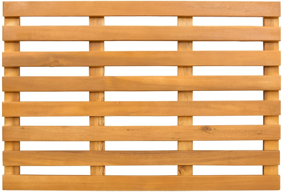 Badematte 2 vnt. Natūrali 56 x 37 cm Kietos akacijos mediena